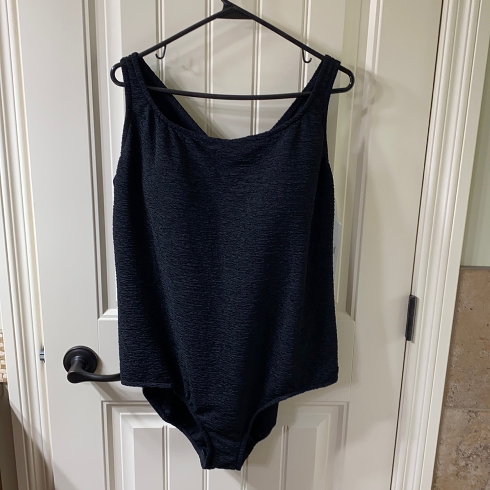Black one piece swimsuit
